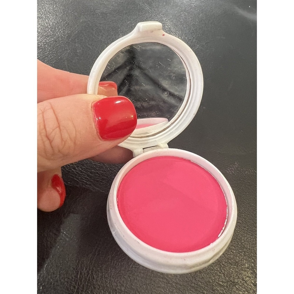 VINTAGE MAX FACTOR HOLLYWOOD‎ MID CENTURY COMPACT CAKE ROUGE BLUSH ROSE   RED #2